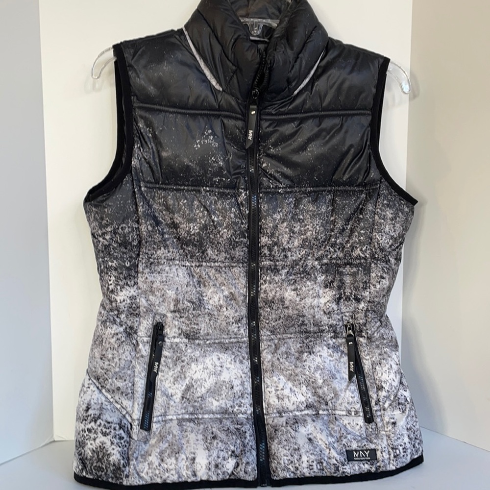Marc New York Andrew Marc Performance black/white ombré puffer vest size small